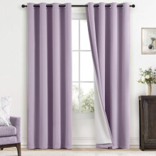 Lilac Blackout Curtains 52x84 in 2-Pack Light Purple