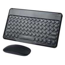 Conjunto retrô de teclado e mouse Bluetooth