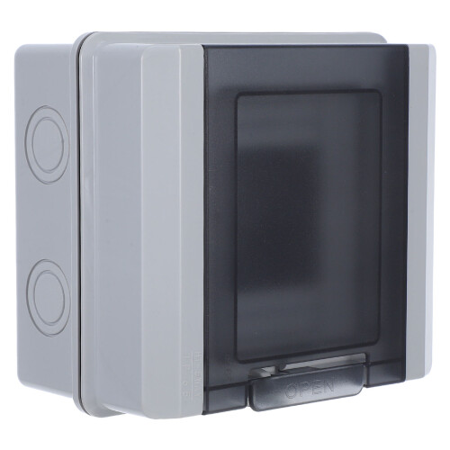 1Ensemble Boîte Distribution Électrique ABS IP65 Avec Rail 35 Mm Gris