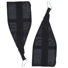 2Ensembles Bandes Abdominales Gym Accroche Barres Acier Durable Noir