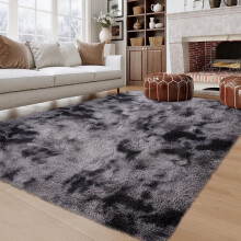 Χαλί 4ft x 6ft Fluffy Shag από μαλακό πολυεστέρα, αντιολισθητικό