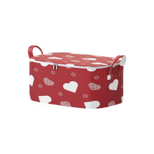 Bolsa de almacenamiento plegable roja con cremallera, 35x25x20cm