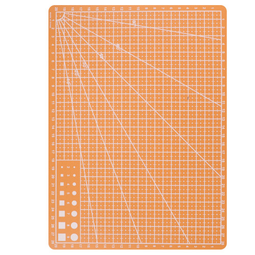 3Pièces Tapis De Couture Gravure Double Face A4 Orange En PP