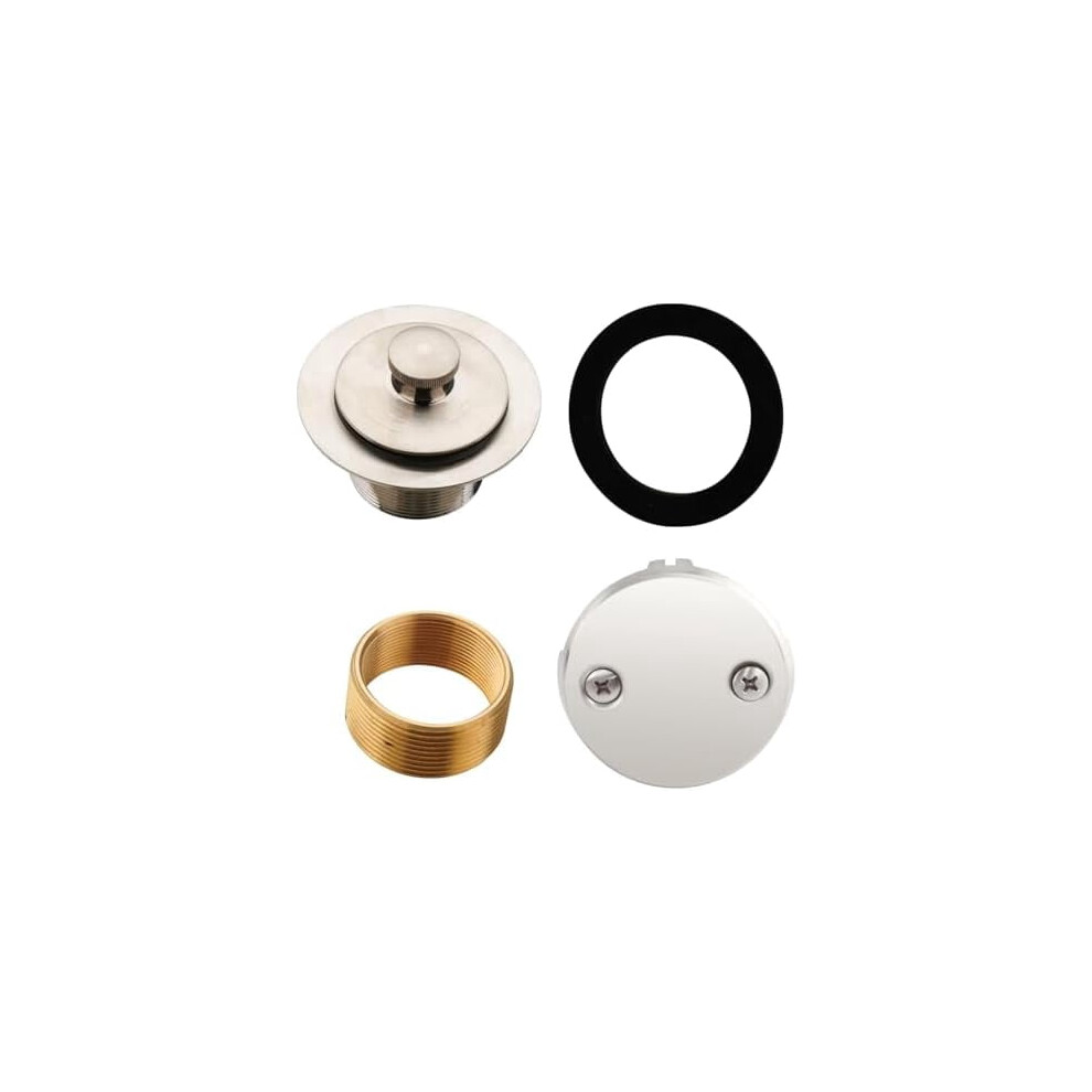 Brushed Nickel Tub Drain Lift & Turn Set 9104899471734
