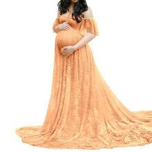 Summer Maternity Dresses Women's Overlay Printed Baby Shower Nursing Maternity Wrap Dress,C-Yellow XL