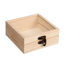 Lockable Decorative Wooden Storage Box Craft Souvenir DIY Organizer Removable Tray Dividers Gift Storage Container
