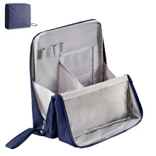 Staande make-uptas, waterdicht, grote capaciteit, blauw