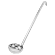 Stainless Steel Soup Ladle with Long Handle and Hook Design for Kitchen Use 1 to 20 Ounce Precision