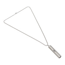 2Pièces Pendentif Urne Mémoire Argenté Acier Inoxable