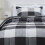 Microfiber Comforter Set Black White Checkerboard Twin Twin 1
