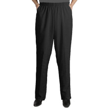 Women's Plus Size Elastic Waist Pull-On Shaped Fit Dress Pants with Pockets - Black - 28W