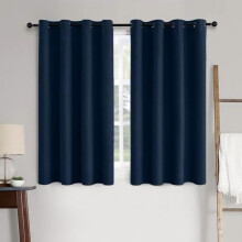 Faux Linen Blackout Curtains 52x96 in (2 Panels)