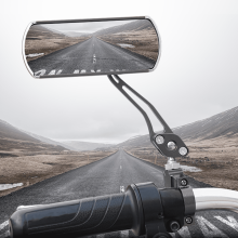 Worgeous Black Aluminum Alloy Rearview Mirror for Mountain Bike with Clear Wide Angle 22 2mm Handlebar