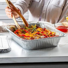 25pcs 9x13in Aluminum Pans with Lids, Half-Size Deep Steam Foil Table Pans for Baking, Cooking, Storing & Prep (Formerly Comfy Package)
