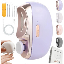 2-in-1 Electric Nail Clipper with Child Lock, 2 Speeds, LED Light, for Seniors & Kids, Fingernail & Toenail, Chip Storage – Compatible with USB