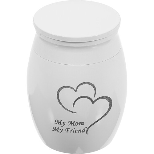 4Pcs Aluminium Ashes Urns White Durable Cremation Memorial Box