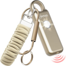 Personal Safety Alarm Keychain LED 130dB Gold Satin