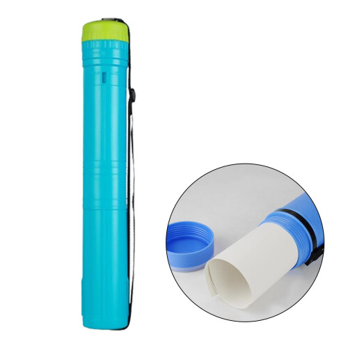Expandable Poster Tube with Adjustable Shoulder Strap for Scrolls Blueprints