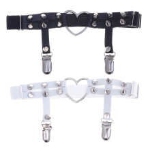 6St Mode Leg Garters PU Met Metalen Ringen En Verstelbare