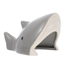 Keramisch dierenhuisje voor kleine dieren, perfect als schuilplaats voor hamsters. Grijze kleur, veilig en duurzaam. 6.3