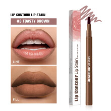 Pero na pery 2 v 1 s fixkou na pery a farbou, dlhotrvajúci pigmentovaný make-up na pery odolný voči rozmazávaniu pre celodenný vzhľad