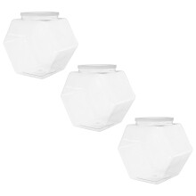 6St Plastic Koekjespot Hexagonaal Met Voor Keuken