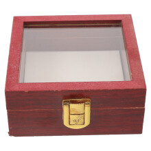 2Pcs Coffee Wood Shadow Boxes Display Cases with Acrylic Lid for Home
