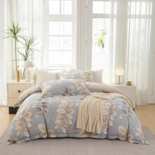 Conjunto de capa de edredom floral 90x90 polegadas, 100% algodão, 3 peças