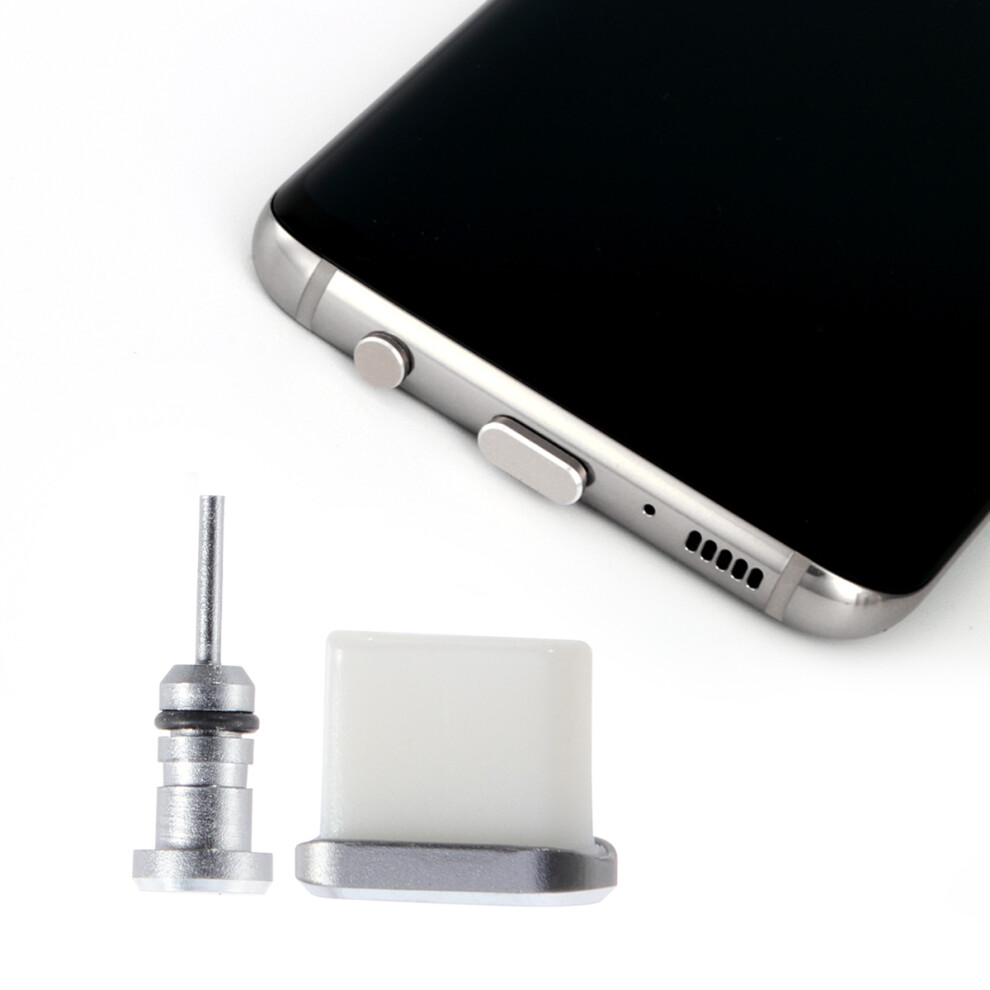 Ounona Phone Plug Set With 3.5Mm Jack And Usb Type C Port Protecting Caps For Cell Phone Grey 9402001935991