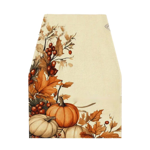 Höstlöpare Pumpa Lönnlöv Mönster Polyester