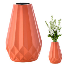1 vaso semplice in ABS, vaso decorativo moderno per la casa, vaso per fiori dal design origami, oggetto di scena per servizi fotografici di