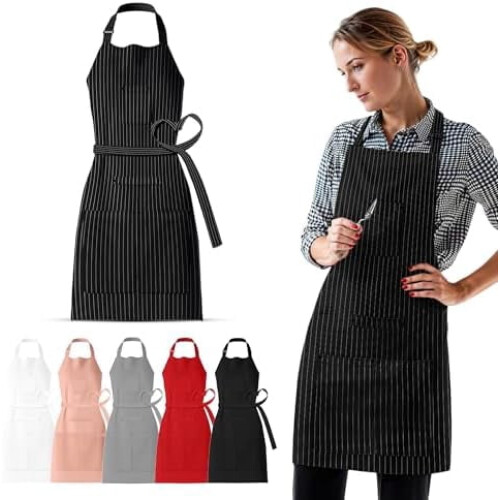 Waterproof Apron Adult Adjustable Deep Pockets
