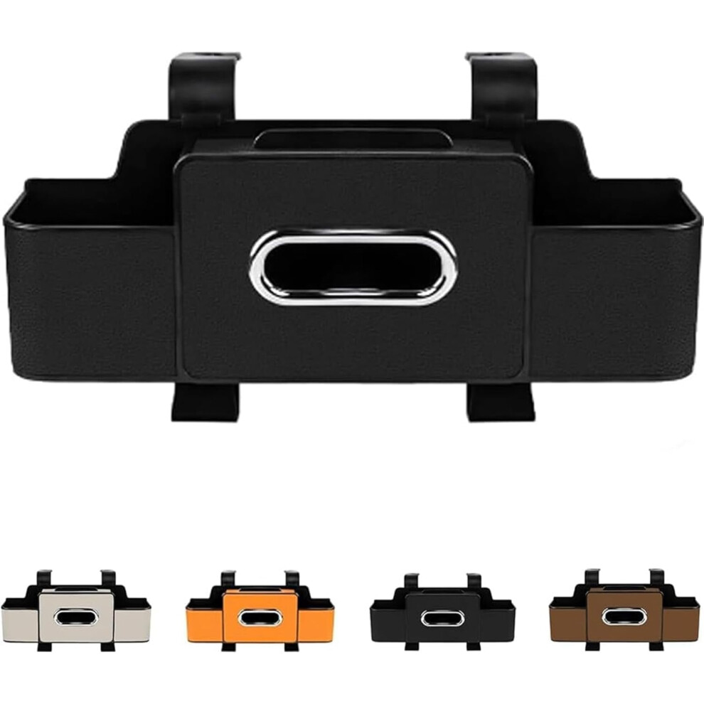 3-In-1 Car Backseat Organizer With Spill-Proof Cup Holders, Tissue Access & Heavy-Duty Hooks (Black) Black 9422877782239
