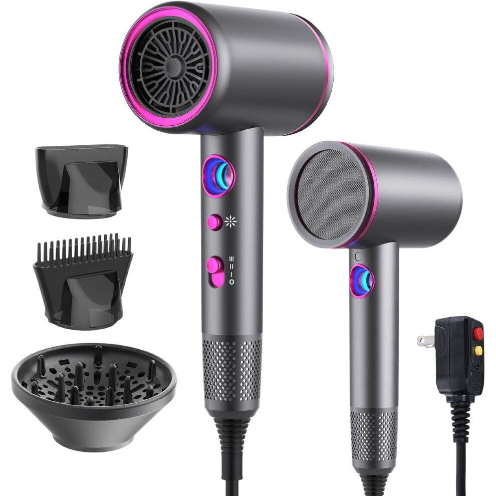 Ionic Hair Dryer 2200W with Diffuser Concentrator Comb