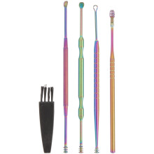 5Sets Ear Wax Removal Tools Smooth Polished Ear Cleaner Kit for Adults