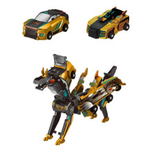 2-in-1 Dinosaurier-Transformationsauto-Spielzeugset, Goldener Drache