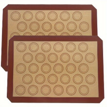 EASTIN 2pcs Non-Stick Silicone Baking Mats – Heat Resistant, Reusable Oven Liners for Macaron, Cookie, Cake Pans – Compatible with Standard Pans
