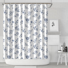 Blomsterprint dusjforheng 72x84 tommer med 12 kroker