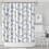 Cortina de chuveiro com estampa floral, 72x84 polegadas, com 12 ganchos. 1