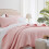 Pink quilt queen size reversible comforter set 3 pcs 1