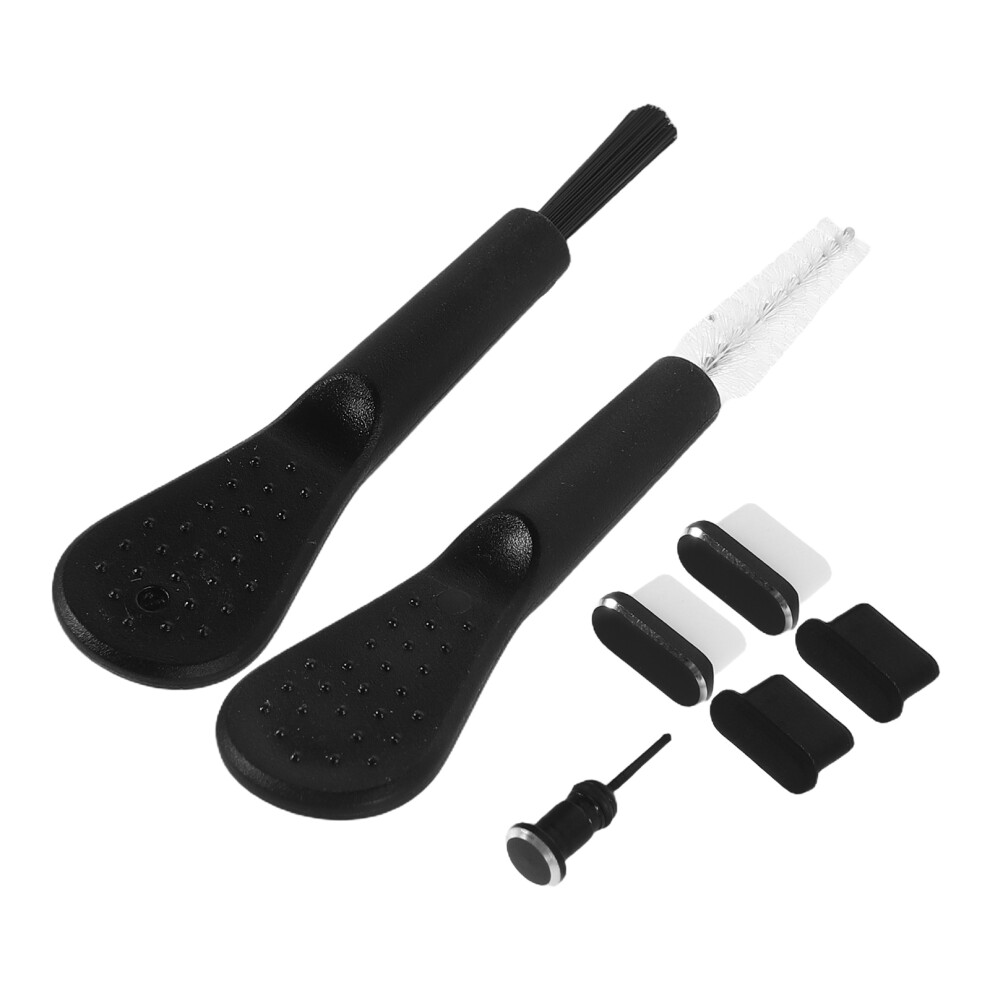 4Sets Silicone Metal Phone Dust Plugs With Charging Port Cleaner Black 3662892017848