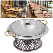 DENEST 2QT roestvrijstalen chafing dish set met glazen deksel en houder - robuuste voedselwarmers voor buffetten
