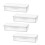 4-pack transparenta bomullspinnebehållare, 10,5x4,5x2,5 1