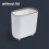 Narrow Press Ring Trash Can with Lid for Bathroom Gap 1