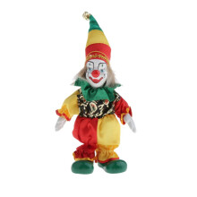 Vintage keramisk klovnedukke, stående figur, nar, samlerobjekt, gave til voksne