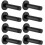 Batente de porta preto, aço inoxidável 304, 9 cm (3,54 polegadas) 1