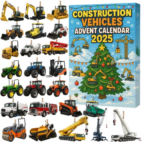 Calendar de Advent pentru Vehicule de Construcții 2025 – 24Mini