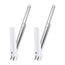 Ouvre-boîte ergonomique à manche argenté (2 pièces)