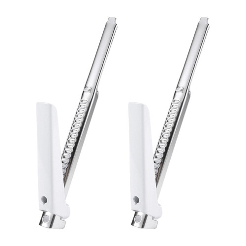 Ouvre-boîte ergonomique à manche argenté (2 pièces)