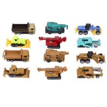 12pcs Construction Vehicles Toy Set Alloy Plastic Playset for Kids Birthday Gift